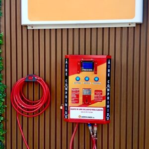 Calibrador e inflador automático digital de pared con fichas