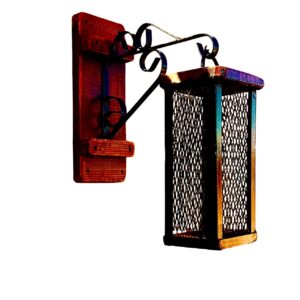 Farol candelabro artesanal de pared estilo rústico industrial