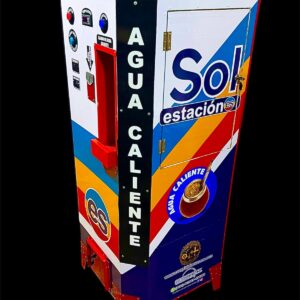 Termo expendedor de agua caliente por fichas con ploteo personalizado